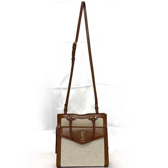 Saint Laurent Bag Tan Uptown 2way Brown Shoulder - Picture 1 of 8